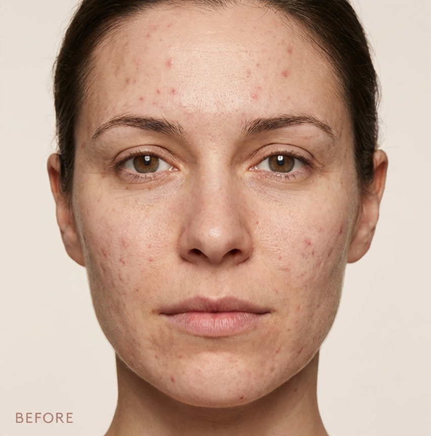 Tratamento de Acne Ativa e Qualidade de Pele - Antes